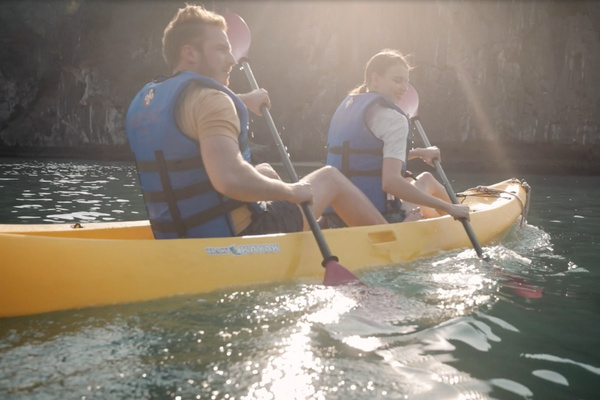 Kayaking through hidden lagoons and untouched landscapes