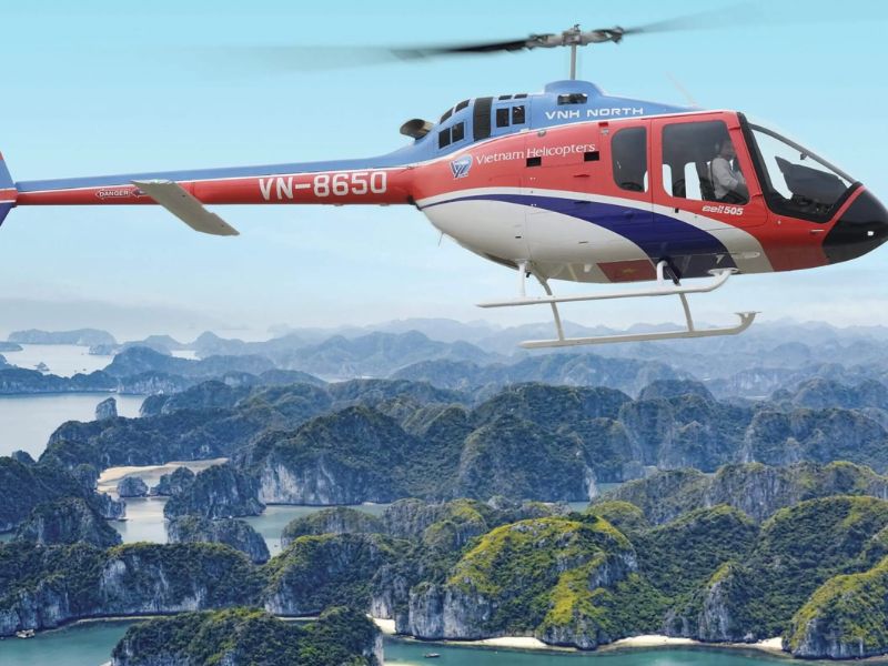Trực thăng cũng là trải nghiệm khó lòng bỏ qua