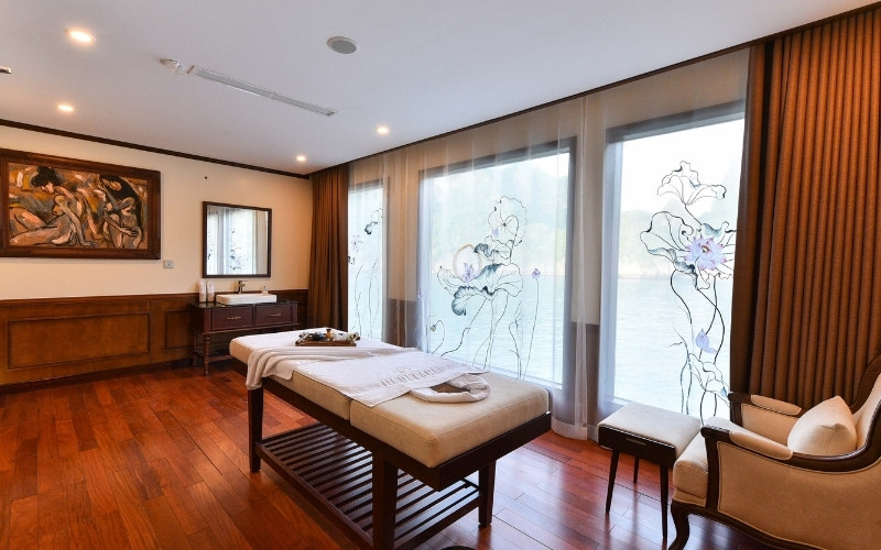 Không gian White Lotus Spa mang đậm hơi thở di sản và ký ức văn hóa Việt