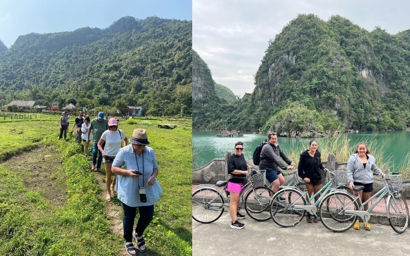 Trải nghiệm tour đạp xe, trekking ở làng Việt Hải